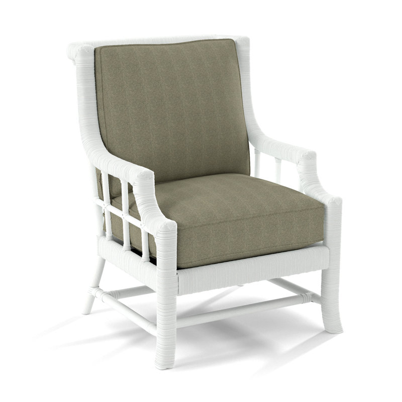 Lafayette Armchair, Frost White, White Performance Fabric; 0851-94