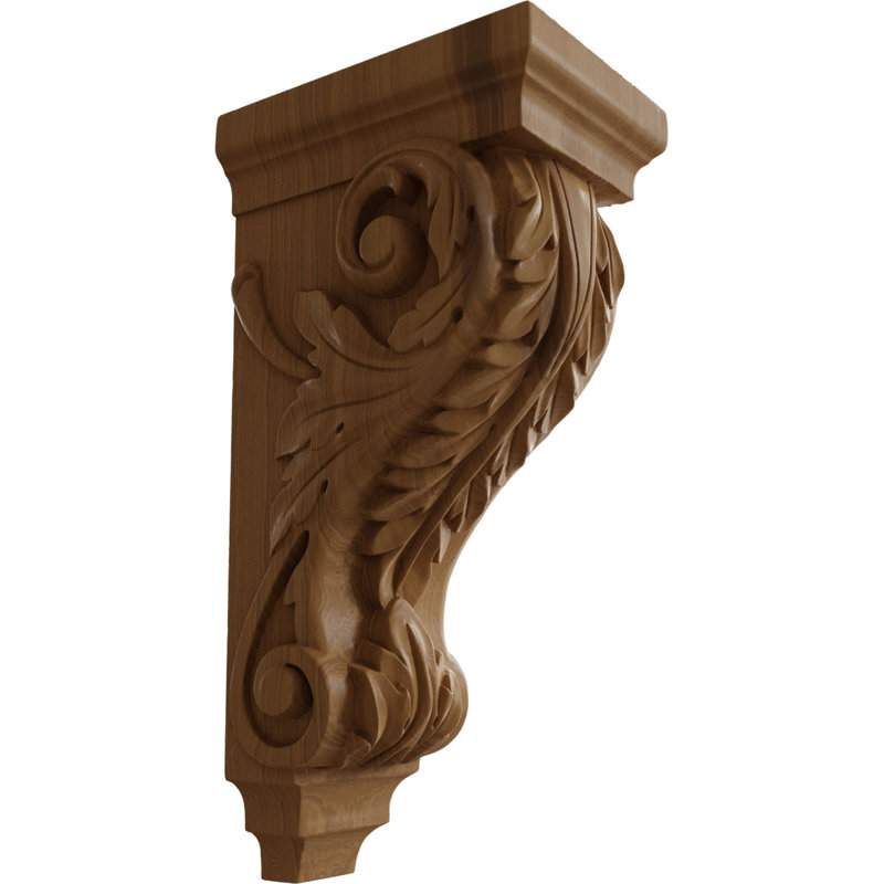 14'' H x 5'' W x 7'' D Wood Bracket / Corbel, Cerisier
