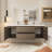 Scheuerman 59 " W Wall Mounted Wall Mounted 2 Double Vanity Bathroom Vanity With Resin Top-971078572