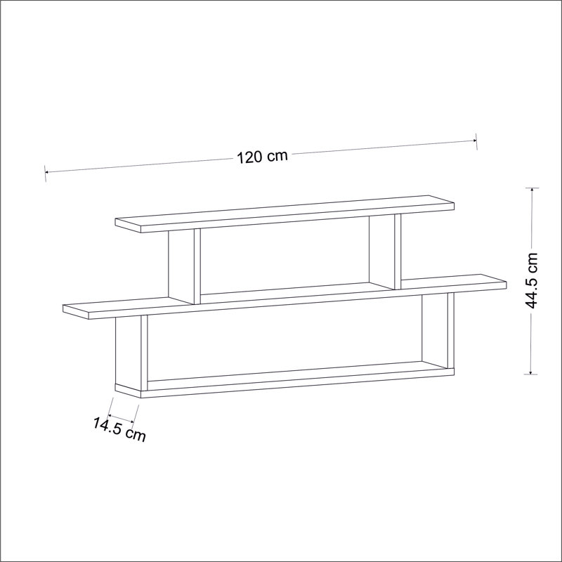 Raluca Floating Shelf, Anthracite