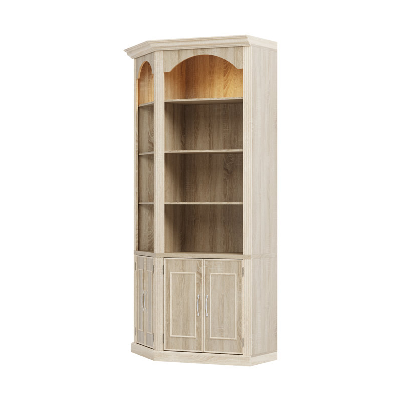 Bibliothèque en coin Lareau, Beige