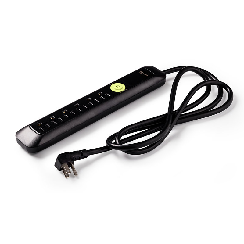 Protecteur de surtension à 6 prises Power Strips, Noir