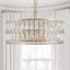 Lustre tambour en cristal doré moderne