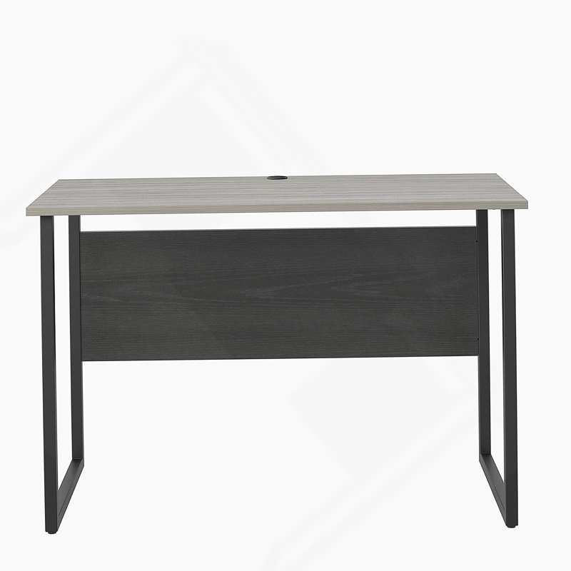 Writing Desk With Metal Legs, Silver Gray