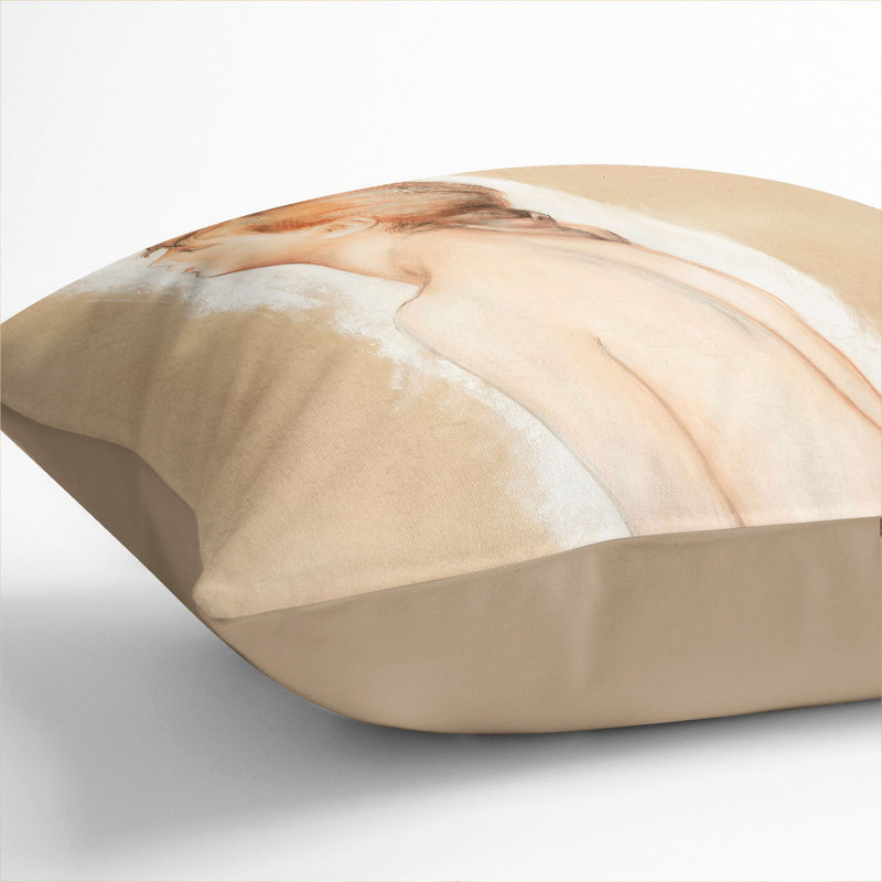 Splashing Figure Scatter Cushion, 40cm H x 40cm W x 15cm D, Stone