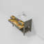 Meuble-lavabo simple en chêne brun 48 po X P 22 po D, dessus en marbre de Carrare et ensemble de robinet-117970939