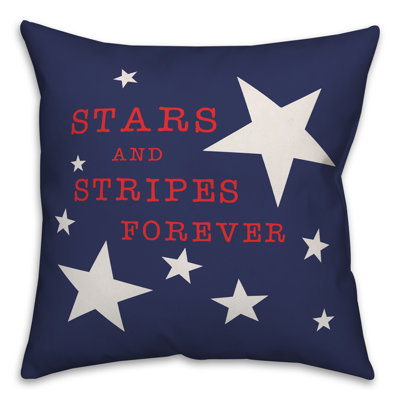  Stars and Stripes Forever Indoor/Outdoor Throw Pillow