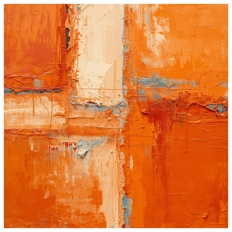 Textured Orange Abstract Duvet Covers, King