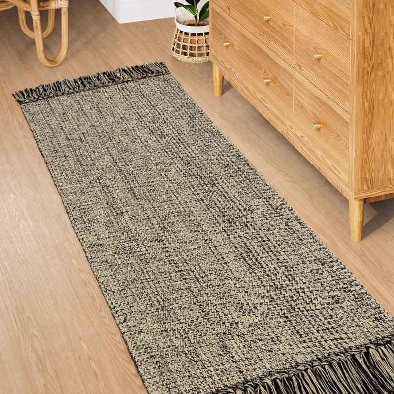 Runner Lateashia Runner 2' X 5' Cotton Area Rug with Non-Slip Backing