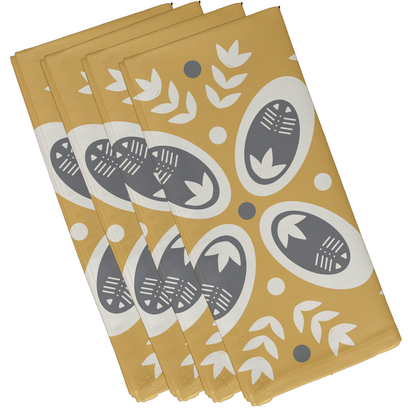 Ensemble de serviettes 4 pièces Mazee, Jaune