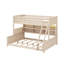 Lit superposé avec rangement, lit superposé en bois massif avec tablettes, lumières à changement de couleur, garde-corps et panneau perforé-117758227