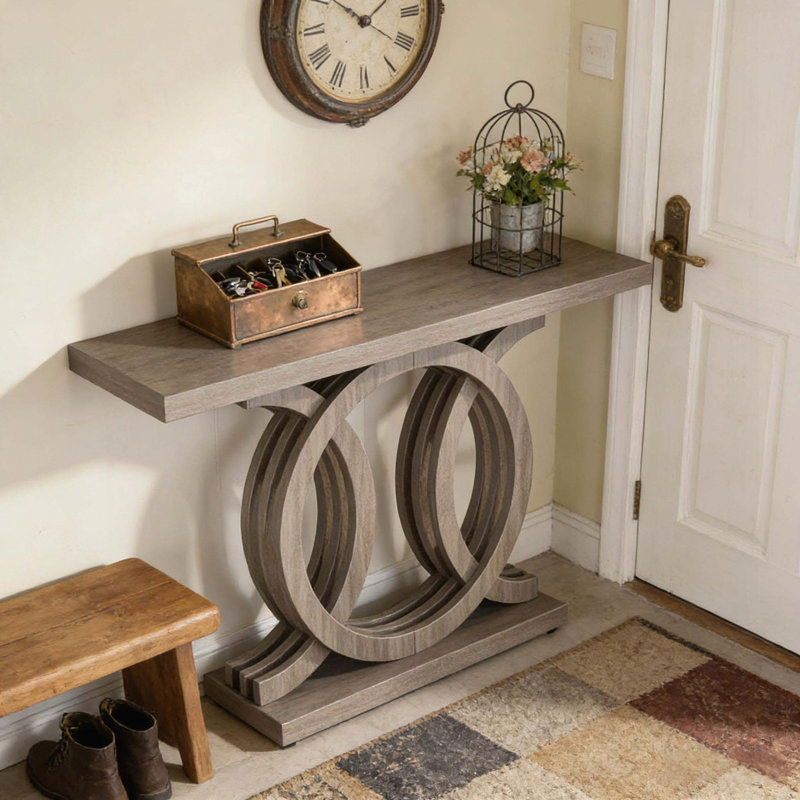 Console de 55 pouces avec base géométrique - forme en C double