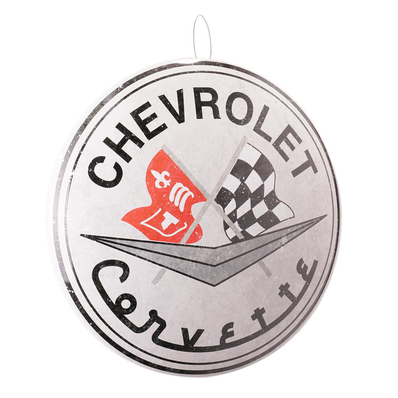 Mancave Round Transportation Wall Decor on Metal