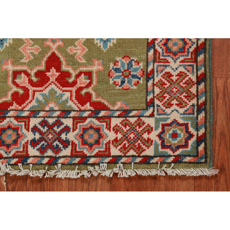 Tapis décoratif vert Kazak