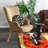 Napster Fuzzy Plush Upholstery Wingback Arm Chair with Solid Wood Legs-898315217