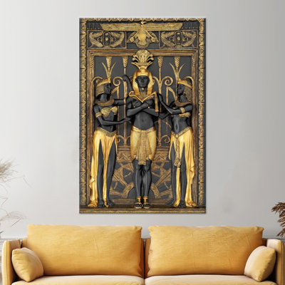 Élégant «Hiéroglyph égyptien», reproduction sur toile 1P