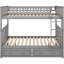 Lit superposé convertible au-dessus d'un lit superposé avec tiroirs - chambre à coucher grise avec tiroirs Easy-Roll, structure en bois massif-794321485-794321487