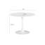 Table de salle à manger ronde à piédestal, table de cuisine en placage de bois de 40 pouces pour 2 à 4 personnes, table de salle à manger moderne, blanc-152106789
