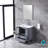 Volez 30 in W x 18.25 in D Single Bath Vanity, White Ceramic Top, 28 in Mirror and Chrome Faucet Set-51244965