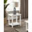 Castleton Distressed White Wood End Table With Shelf(Only Including Coffee Table)