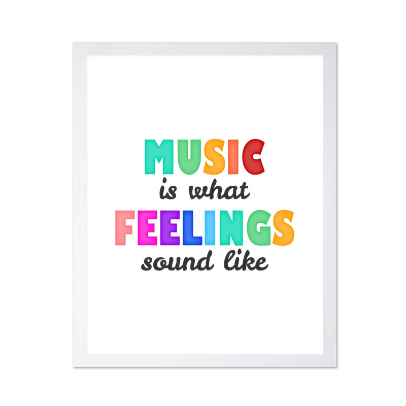What Feelings Sounds Like No2, 16"H x 20"W, Poster, White Framed