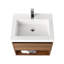 Meuble-lavabo flottant 24 po avec lumières DEL - Armoire murale en bois avec lavabo en acrylique, rangement à fermeture en douceur et lavabo intégré moderne-901959439