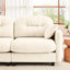 Canapé modulaire modulaire avec chenille douce, siège en mousse haute, agencement flexible, beige pour les salons compacts
