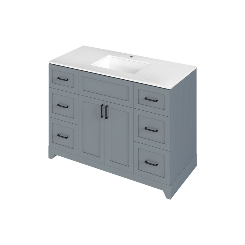 Lavabo en céramique Perren, Gris, Gris