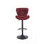 Ensemble de 2 tabourets de bar avec repose-pieds thermolaqué et base pivotante en velours à hauteur réglable et tabouret de bar simple-1827409252-1827409253