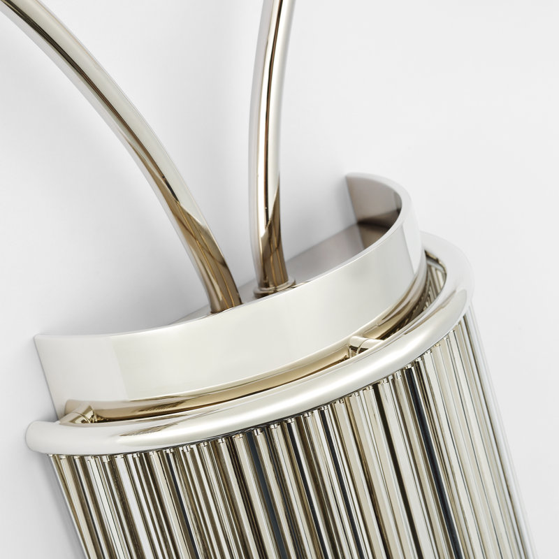 Sutton Double Sconce, Polished Nickel