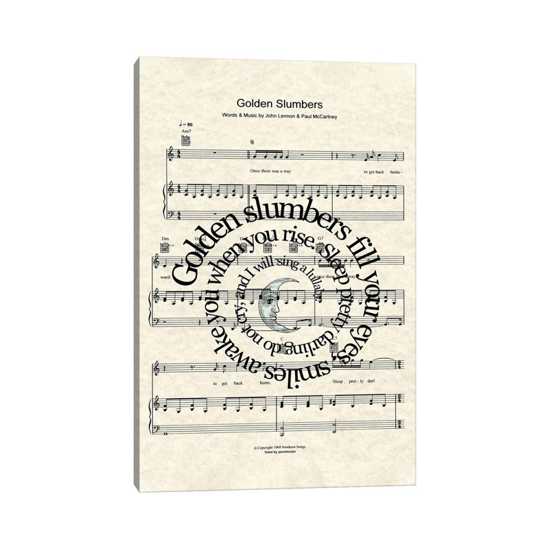 Golden Slumbers - Blue Moon - Print on Canvas, Wrapped Canvas, 101.6 cm H x 66.04 cm W x 3.175 cm D