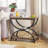 Tashai 2-Tier Rectangular End Side Table with Semicircular Metal Legs-270193291-329926391