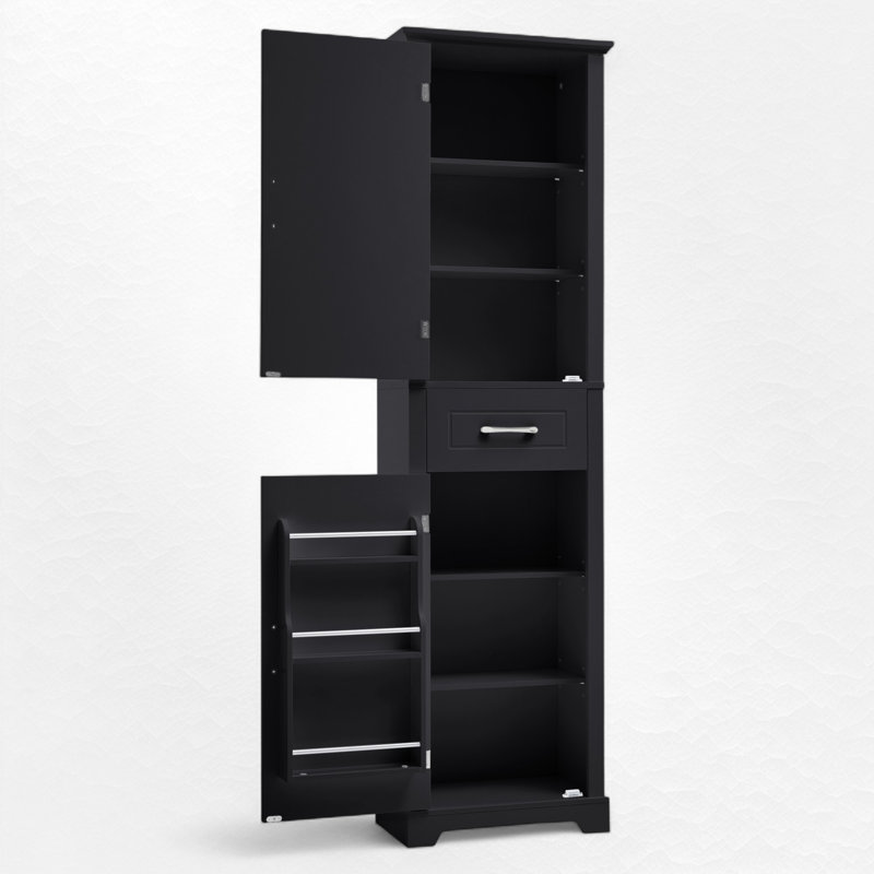 20" Wide 1 - Drawer Storage Cabinet, Black