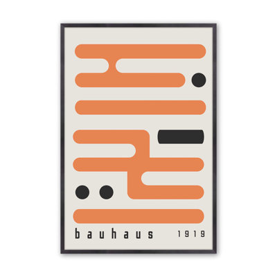 «Orange Bauhaus Minimalist», impression roulée