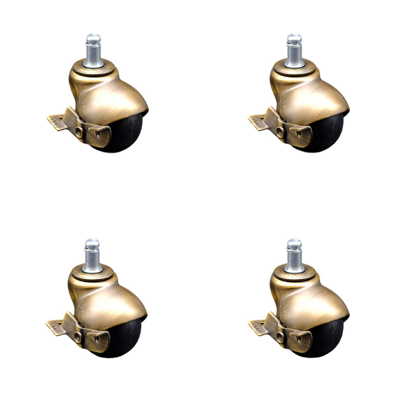 Hooded Grip Ring Ball Caster with Brake