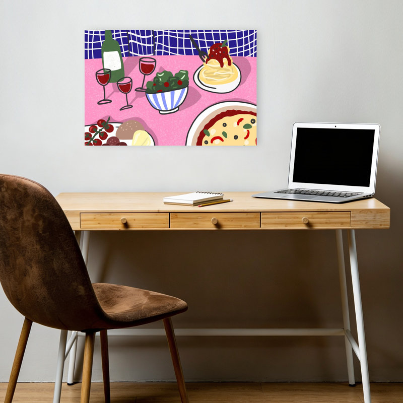 Art mural confortable et contemporain, cerise colorée et contemporaine, 12" H x 18" W