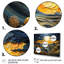«Countryside Yellow and Blue Hills Patchwork II», reproduction d'art sur toile-53129202-53129200