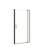 32-36"W X 72"H Left And Right Opening Universal Pivot Shower Door, Open Outside, With 1/4" And 5/16" Tempered Glass And Matted Black Finish-121720233