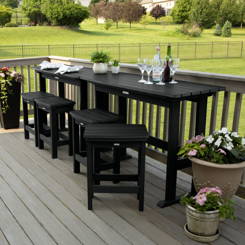 Arbnora 6 Piece Counter Height Dining Set, Black