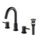 Circular Widespread Bathroom Faucet with Drain Assembly