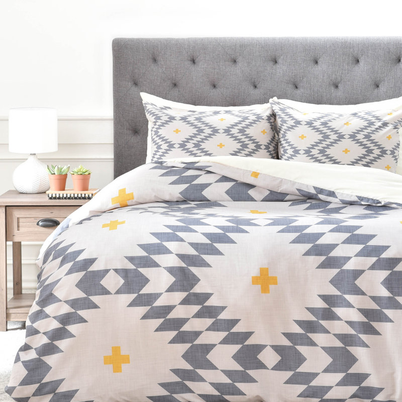 Ensemble de housse de couette Holli Zollinger, Housse de couette pour grand lit et 2 taies décor