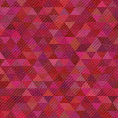 Tapis rouge/rose tissé à la machine