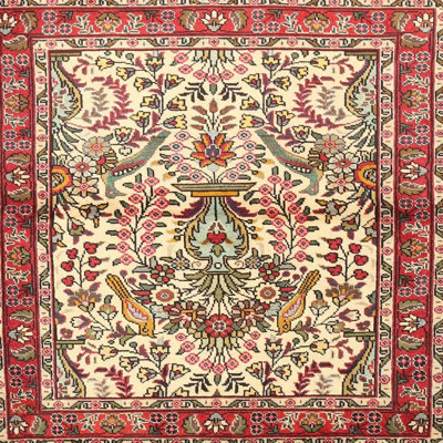Tapis oriental rouge / beige / vert Abello
