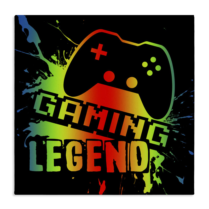 Toile Gradient Gaming Legend, design par Marcus Prime, H 17 po x l 17 po