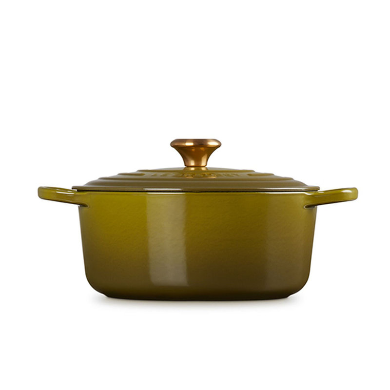 Le Creuset Signature Enameled Cast Iron Round Dutch Oven with Lid, 5.5 quarts, Indigo