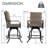Kozyard Isabella Outdoor Swivel Bar Chairs, Counter Height Patio Bar Stools Set of 2 with Cushioned Seats, All-Weather Metal Bistro Chairs for Backyard Dining Beige with Cushion-1386153923
