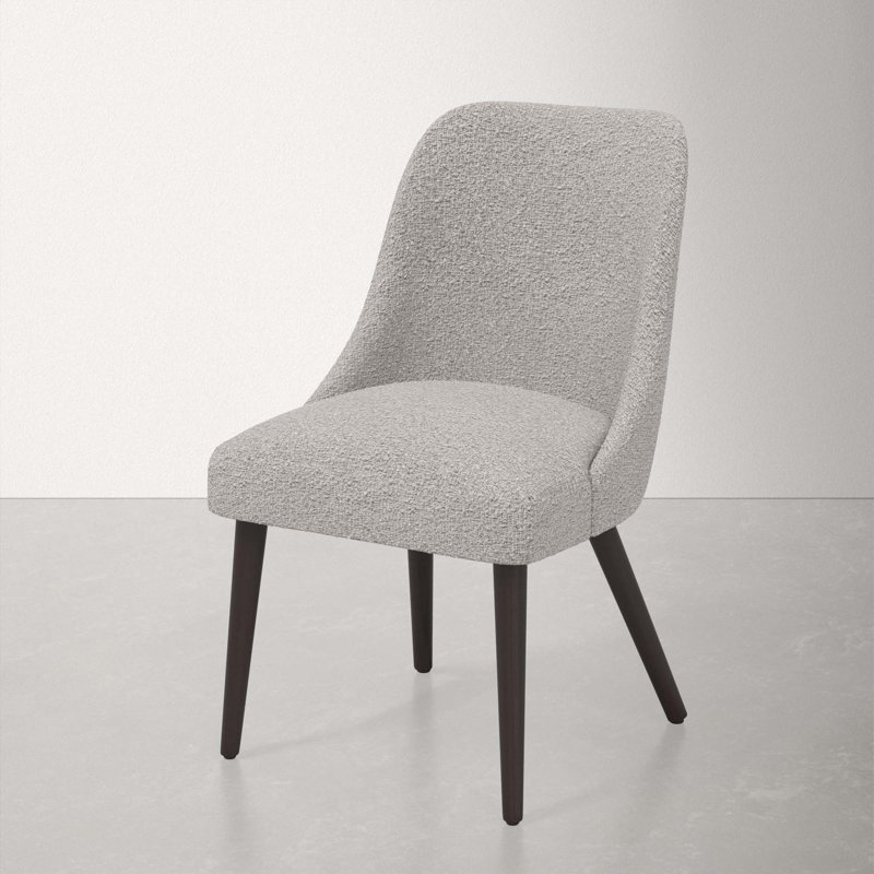 Lozelle Solid Wood Chair, Black Wood, Classic Elephant Boucle