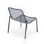 Ensemble de conversation extérieur mat 3 pièces bleu marine, structure en fer robuste avec 2 chaises en filet et 1 table d'appoint, mobilier de patio compact pour jardin et balcon-213736348