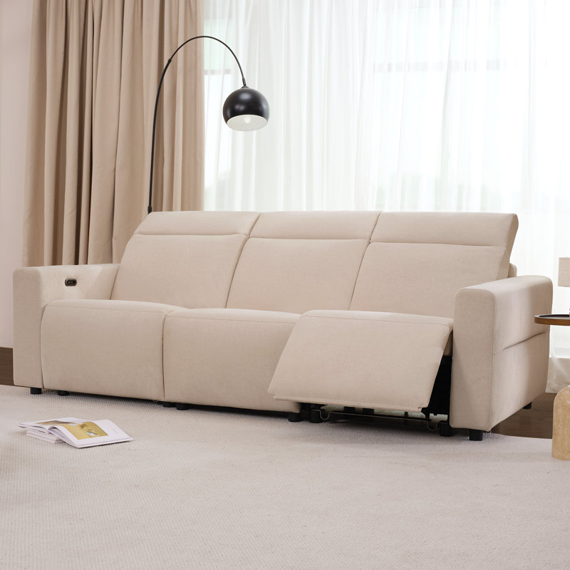 Ensemble de salon inclinable électrique à 3 + 2 places Wall Hugger & Zero-Gravity, canapé modulaire inclinable en tissu avec ports USB et ports Type-C