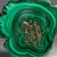 Genuine Polished Malachite Stalactite Slice (229 Grams)
